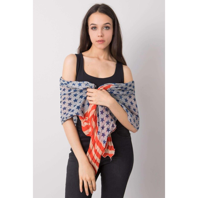 MladaModa Dámska šatka s potlačou model CH6207 kráľovská modrá 65842980