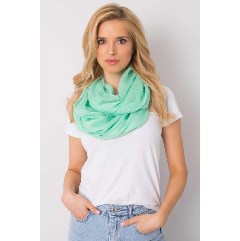 MladaModa Komínová šatka s kamienkami model CH5355 tyrkysová 65842984