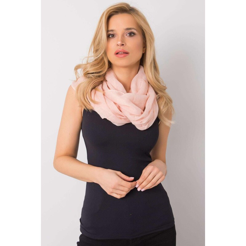 MladaModa Komínová šatka s kamienkami model CH5355 broskyňová 65842985