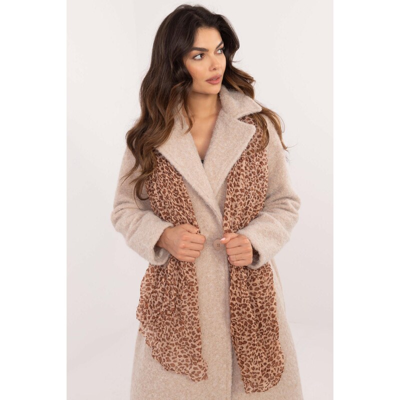 MladaModa Dámska šatka so zvieracím vzorom model 509143 farba camel 65842987