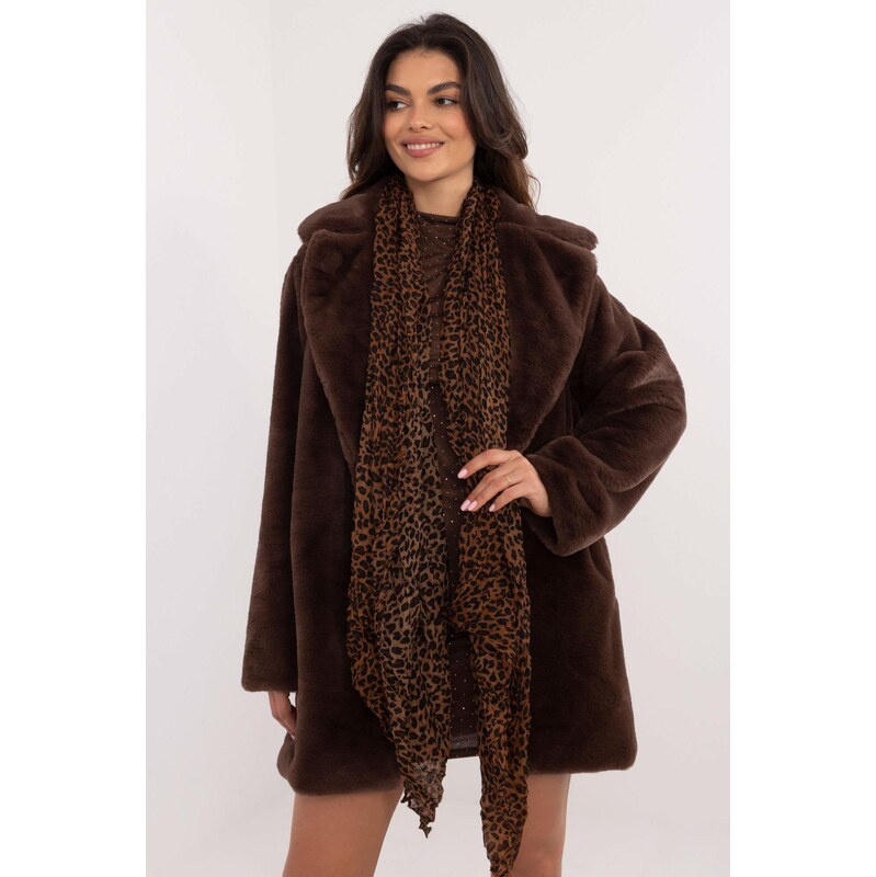 MladaModa Dámska šatka so zvieracím vzorom model 509143 hnedá 65842988