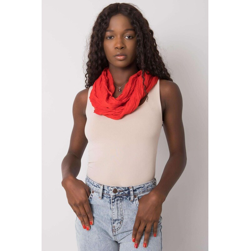 MladaModa Bodkovaná viskózová šatka model CH3006 červená 65843001