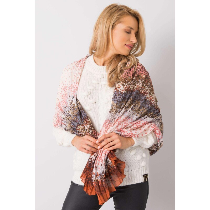 MladaModa Vzorovaná bavlnená šatka model 205095 ružová 65843007