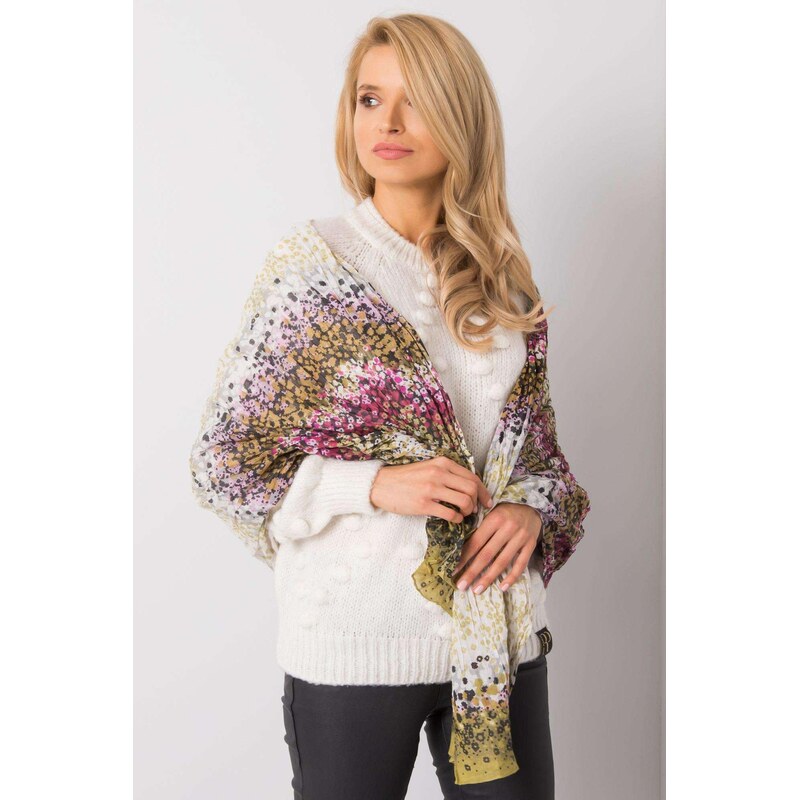 MladaModa Vzorovaná bavlnená šatka model 205095 zelená 65843008