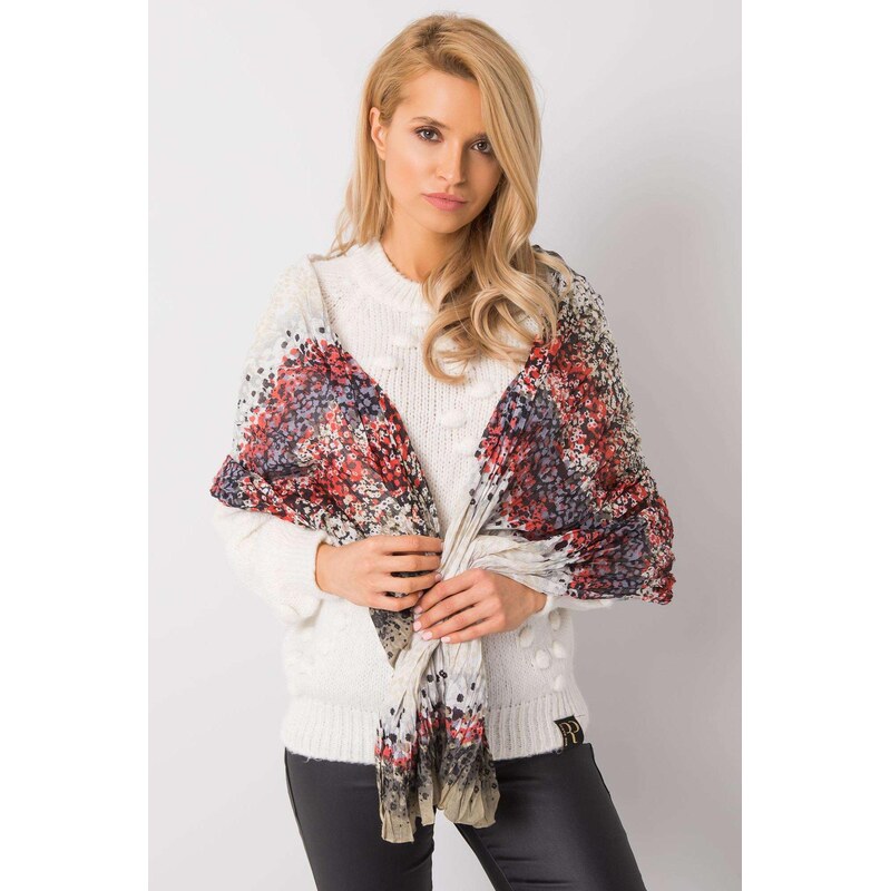 MladaModa Vzorovaná bavlnená šatka model 205095 červená 65843010