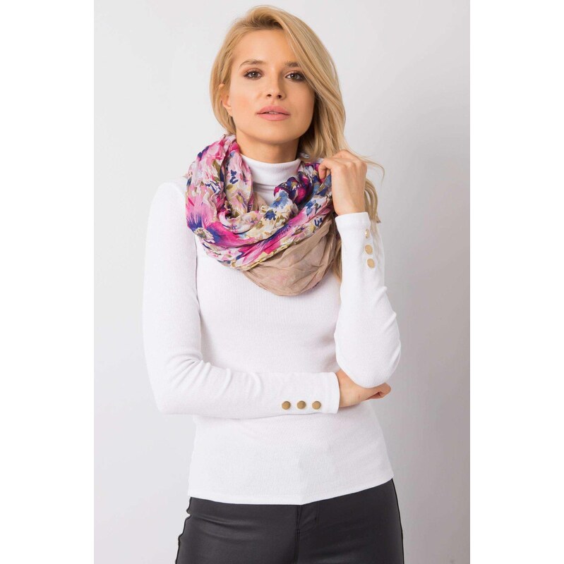 MladaModa Viskózová komínová šatka model CH071 béžová 65843041