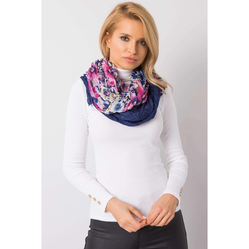 MladaModa Viskózová komínová šatka model CH071 námornícka modrá 65843047