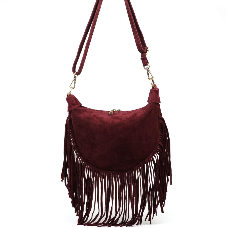 Blaire Kožená crossbody kabelka Maite bordó 65843114