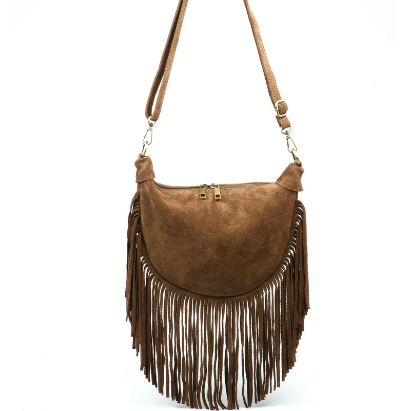 Blaire Kožená crossbody kabelka Maite hnedá 65843115