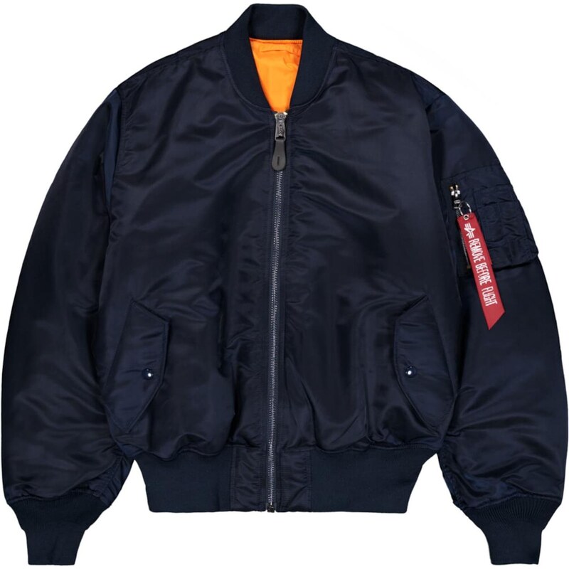 ALPHA INDUSTRIES Prechodná bunda MA-1 Heritage tmavomodrá 65844024