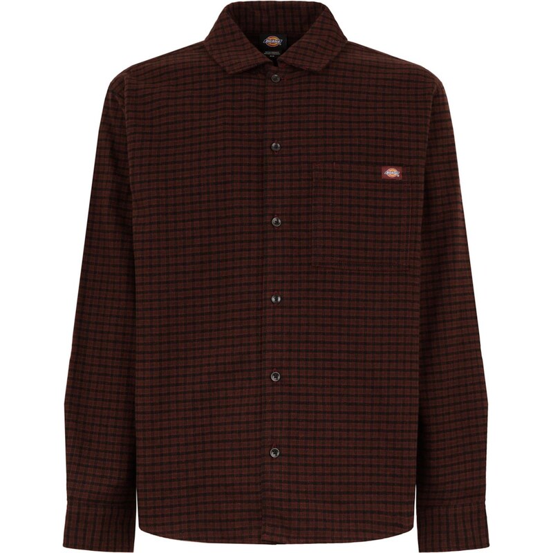 DICKIES Košeľa Hendersonville hnedá / antracitová / tmavočervená 65893010