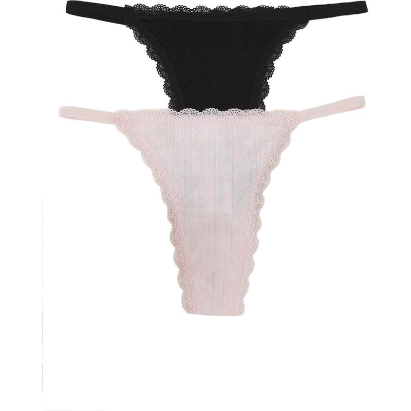 Trendyol Tangá rosé / čierna 65844249