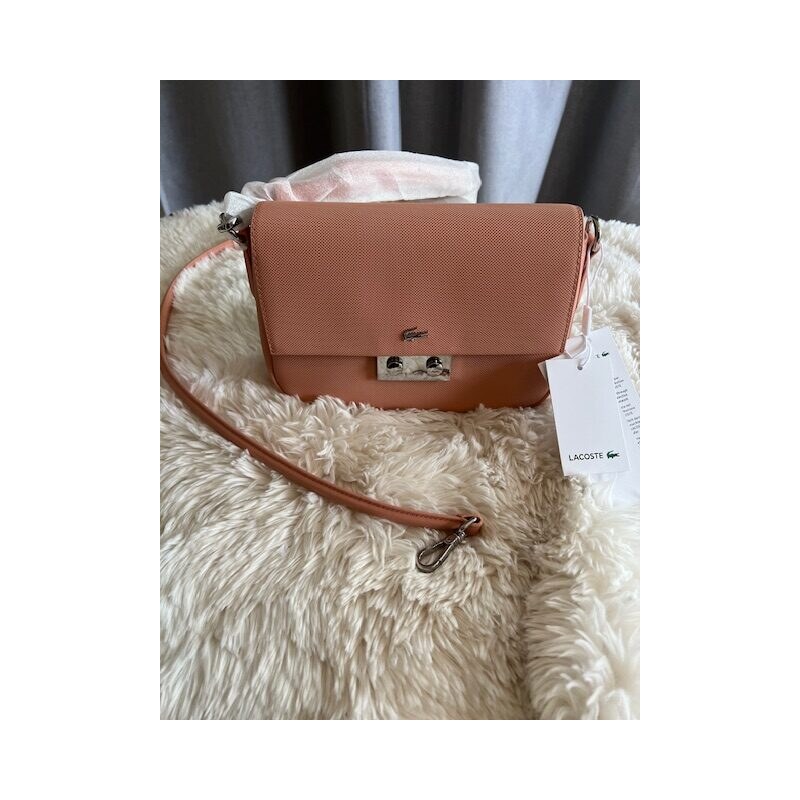 Dámska kabelka Lacoste pudrová 65849567