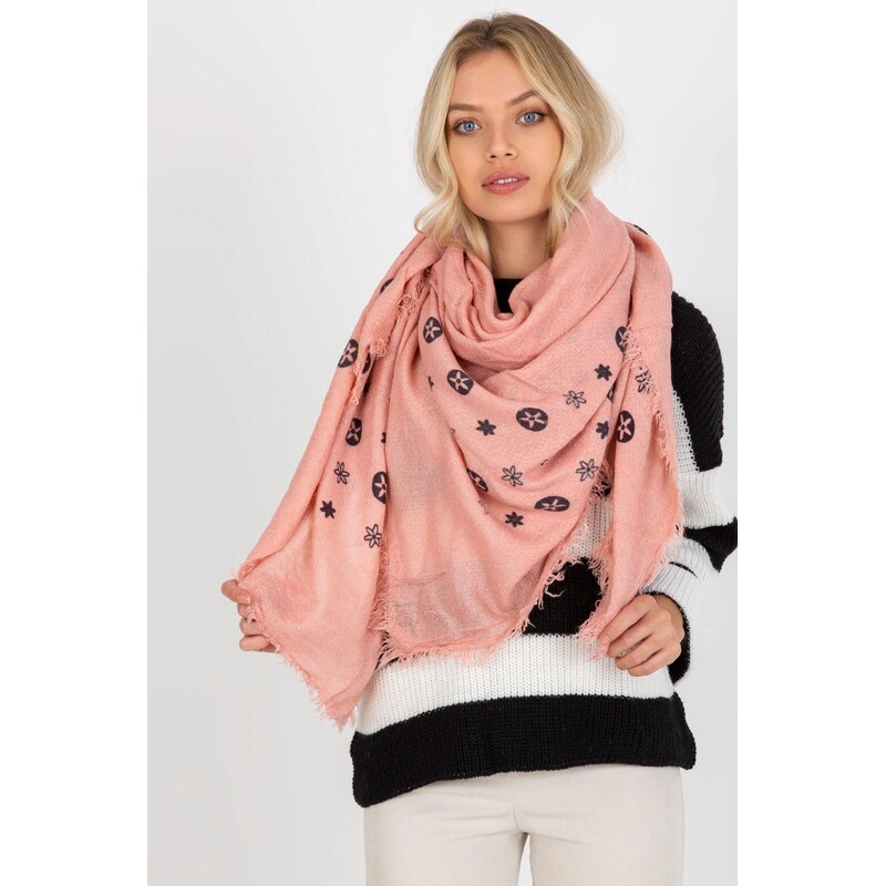 MladaModa Dámsky šál so vzormi model 502151 ružový 65842704