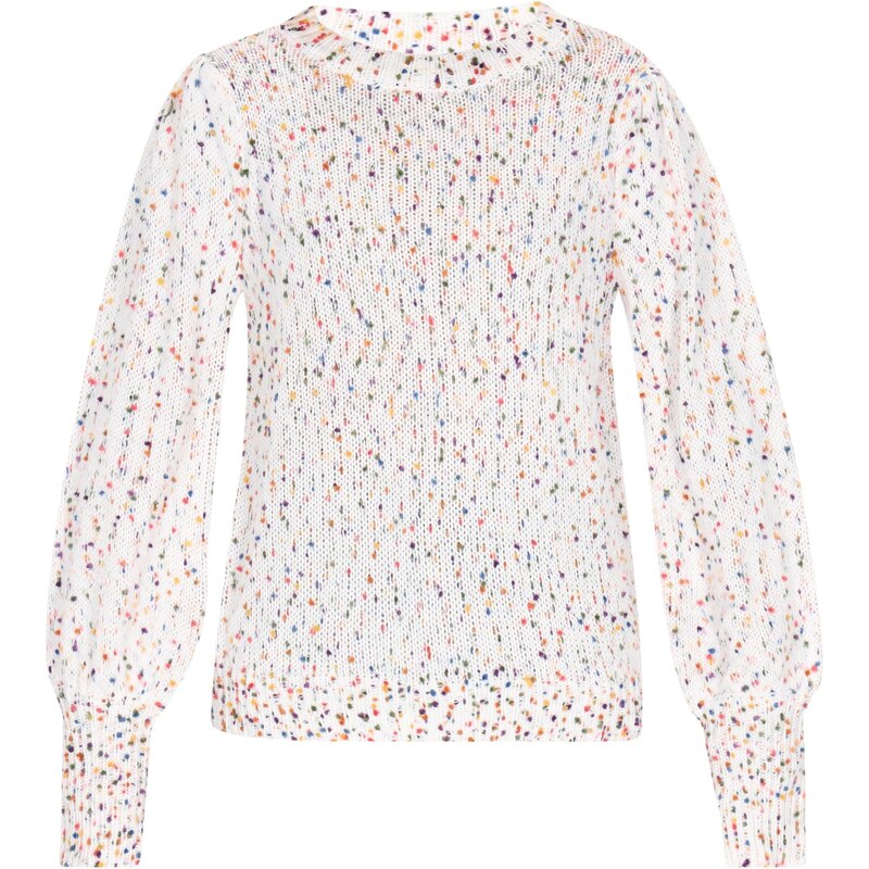 ebeeza Sveter Fashion Look béžová / modrá / tmavofialová / oranžová 65875192