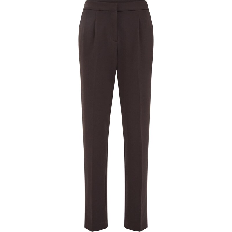 WE Fashion Nohavice s pukmi tmavohnedá 65853003