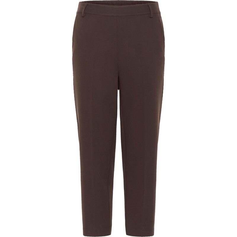Kaffe Nohavice s pukmi KASakura tmavohnedá 65882337