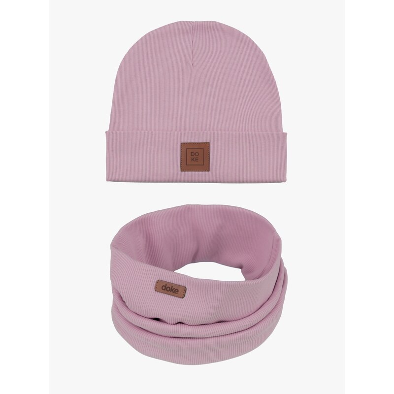 DOKE Set Bavlněná čiapka a nákrčník organic ed orchid 65852881
