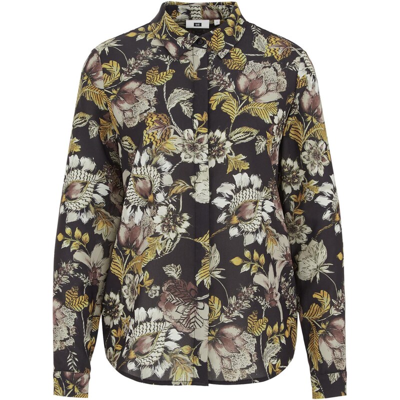 WE Fashion Blúzka námornícka modrá / hnedá / horčicová / pastelovo 65885905