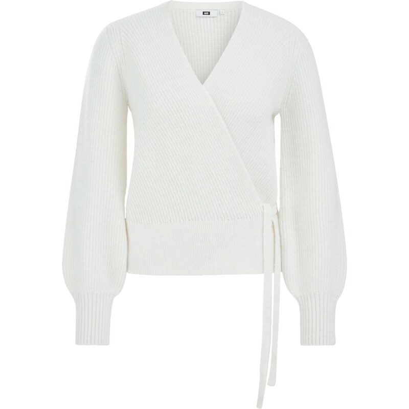 WE Fashion Kardigán šedobiela 65853077