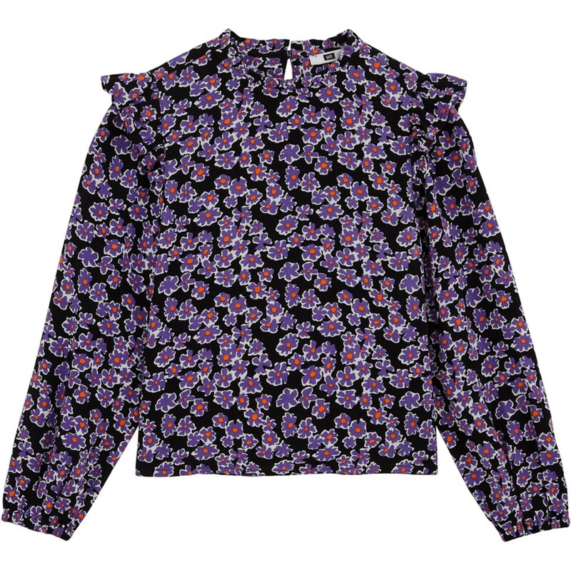WE Fashion Blúzka fialová / oranžová / čierna / biela 65887099