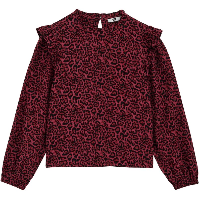 WE Fashion Blúzka červená / tmavočervená / čierna 65887101