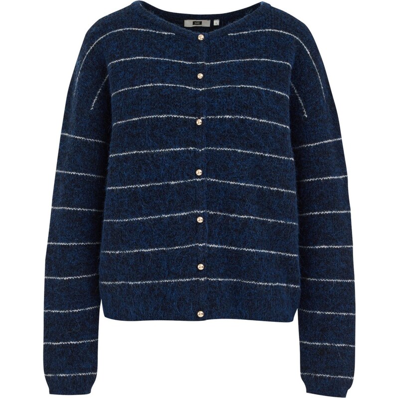 WE Fashion Kardigán tmavomodrá / biela 65853379