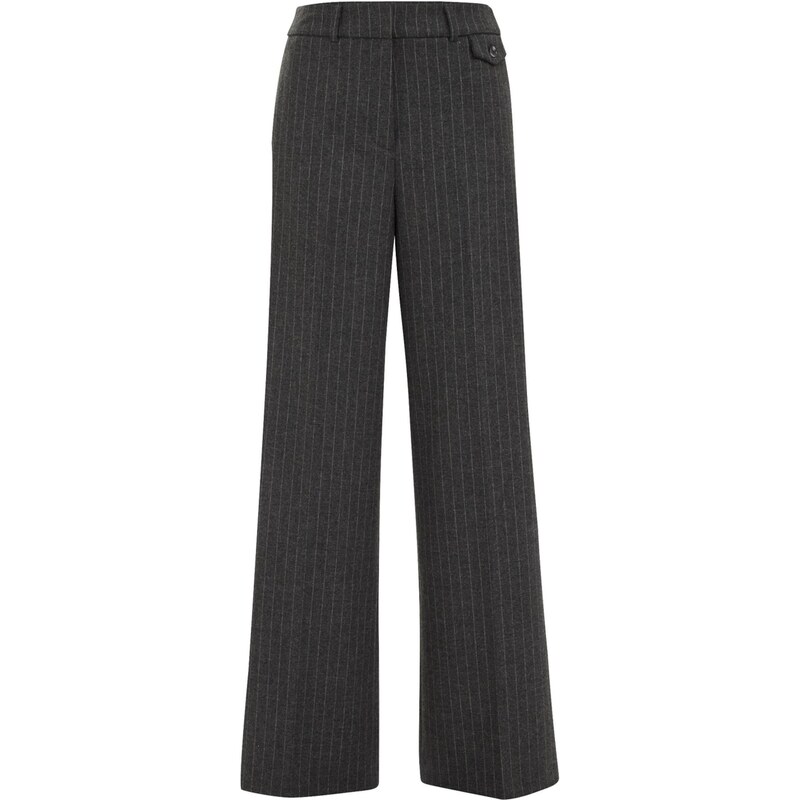 WE Fashion Nohavice tmavosivá / biela 65853376