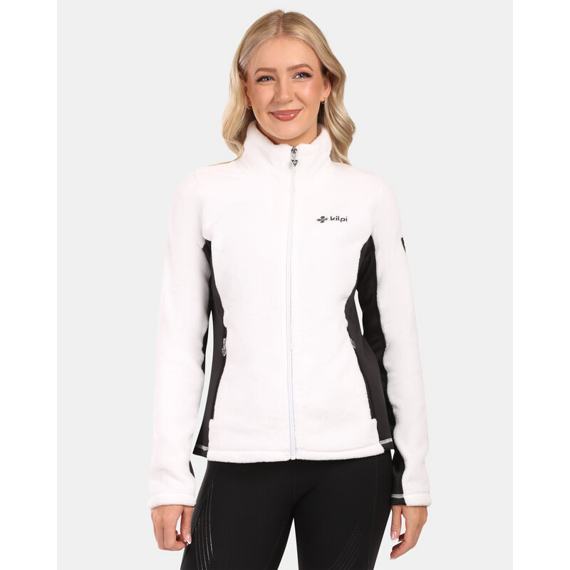 Dámska chlpatá fleecová mikina Kilpi SKATHI-W biela 65854076