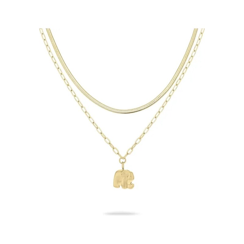 Tamaris Elegantný set pozlátených náhrdelníkov Slon Little Elephant TJ 66590449