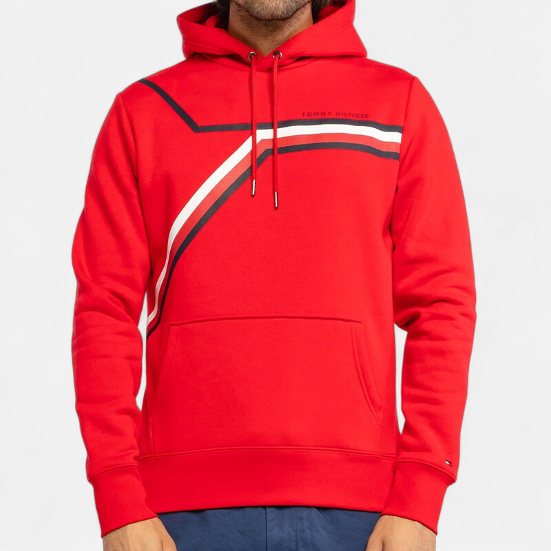 Pánská červená mikina Tommy Hilfiger 56471 65857075