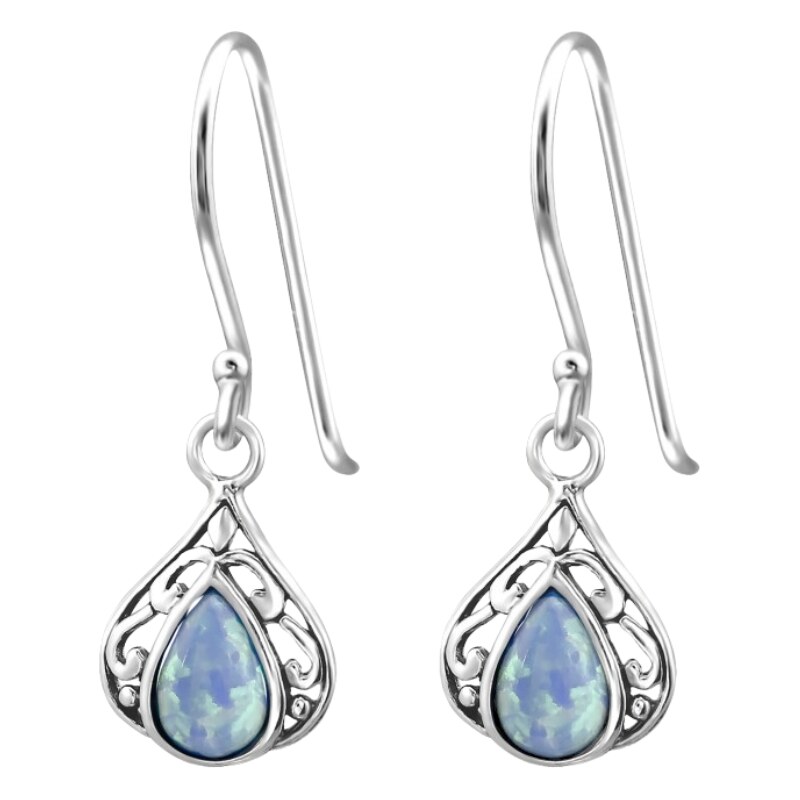 MAJYA Strieborné náušnice INNES svetlé modré 11898 66011982