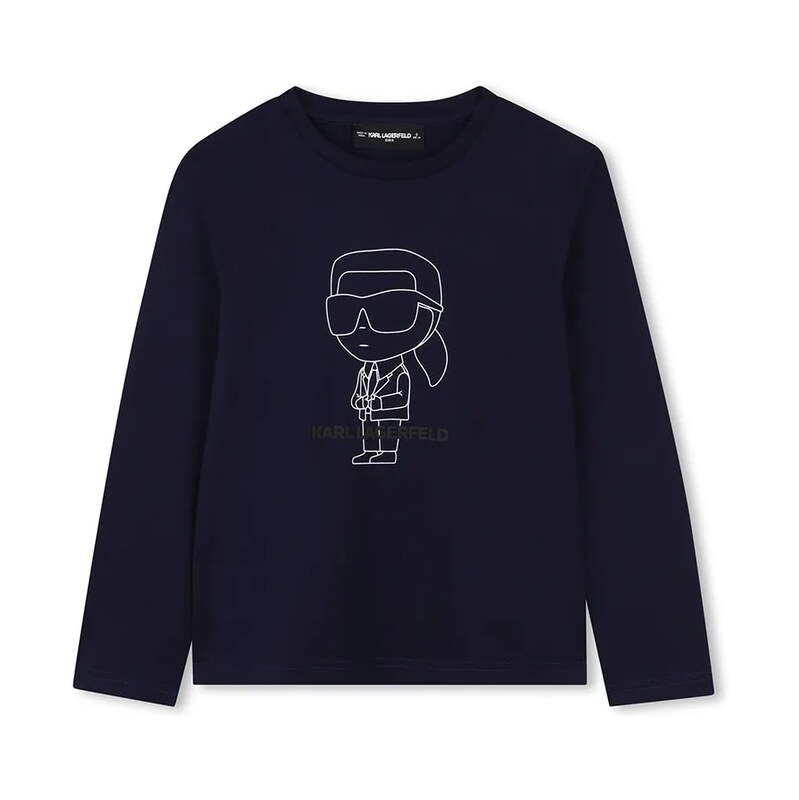 Detská bavlnená košeľa s dlhým rukávom Karl Lagerfeld 65857322
