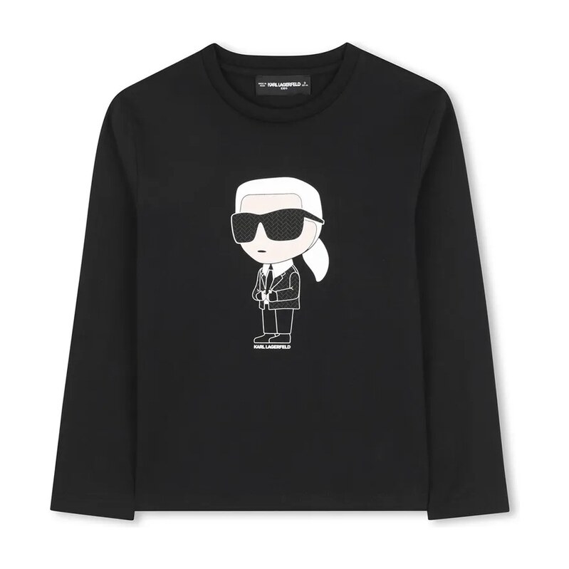 Detská bavlnená košeľa s dlhým rukávom Karl Lagerfeld 65857325