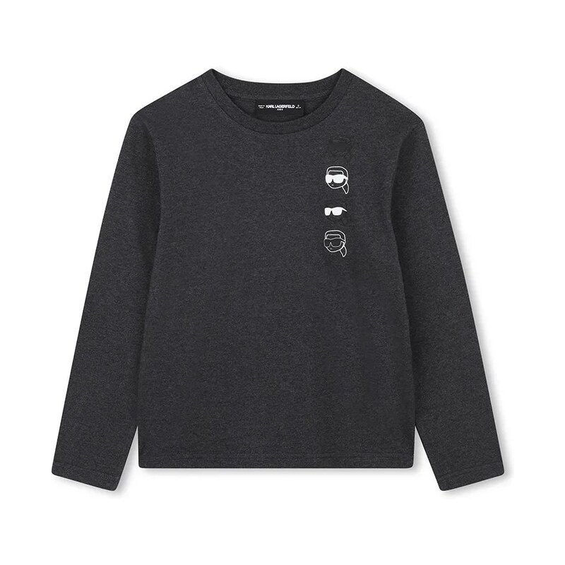 Detská bavlnená košeľa s dlhým rukávom Karl Lagerfeld 65857484