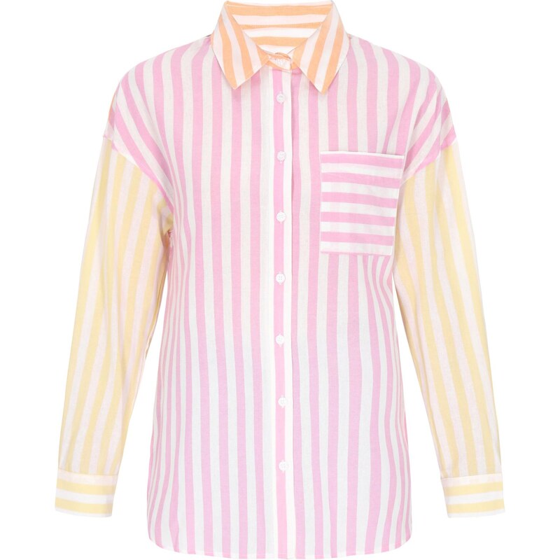 SANIKA Blúzka Fashion Look žltá / oranžová / ružová / biela 65880522