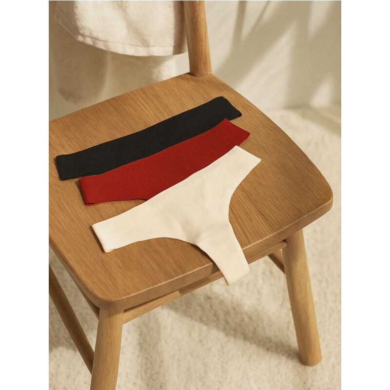 Sinsay - Súprava 3 brazílskych nohavičiek - viacfarebná 65861140