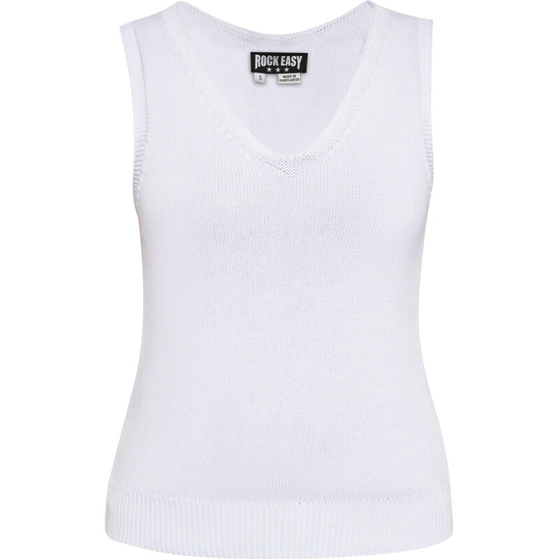 ROCKEASY Vyšívaný top biela 65871226