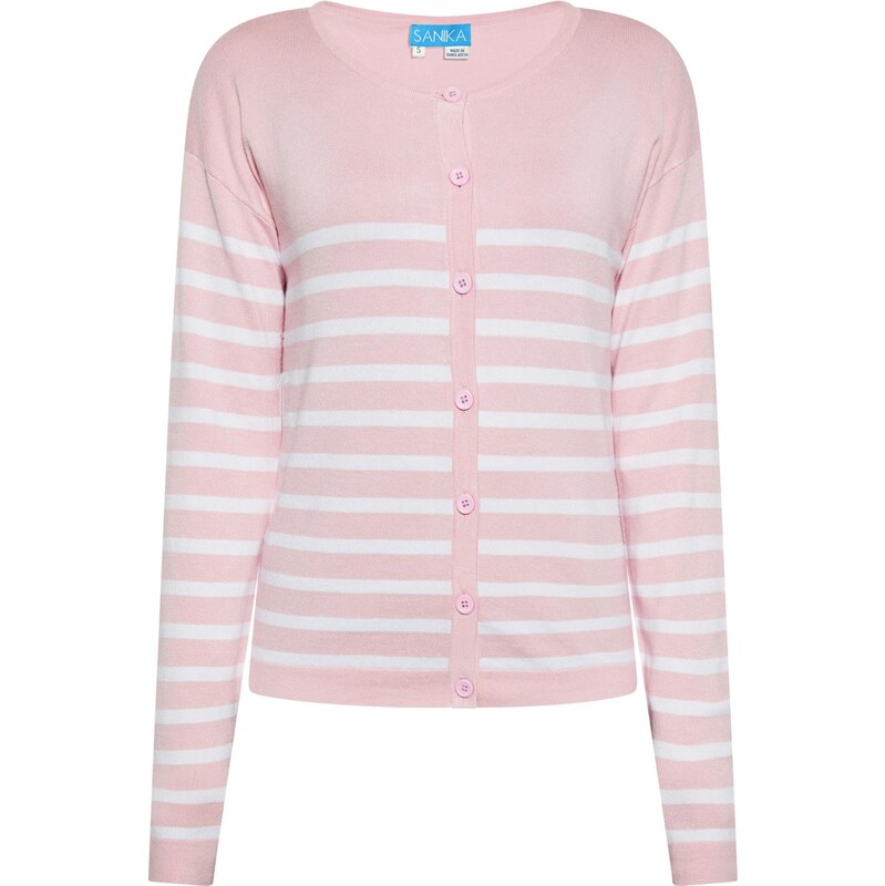 SANIKA Kardigán ružová / biela 65871780