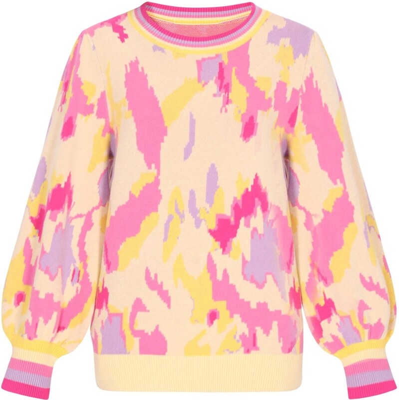 ebeeza Sveter Fashion Look béžová / žltá / levanduľová / ružová 65880492