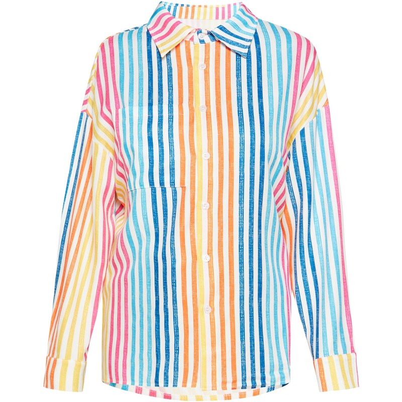 SANIKA Blúzka Fashion Look svetlomodrá / oranžová / ružová / biela 65880676