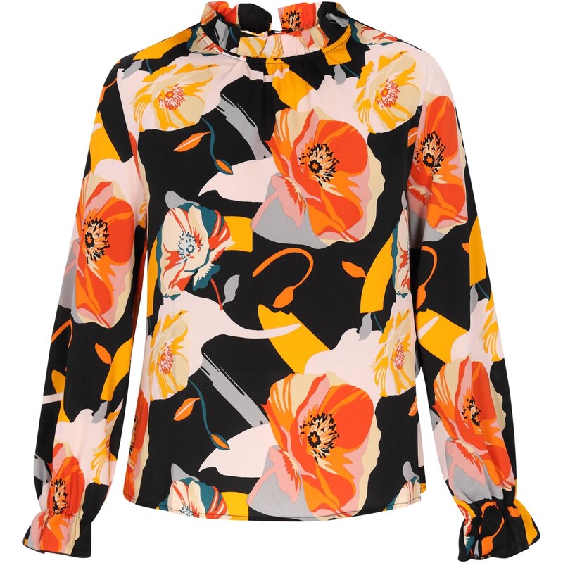 NAEMI Blúzka žltá / oranžová / čierna / biela 65880732