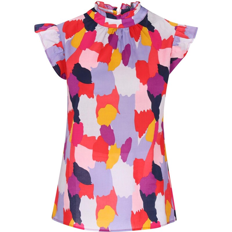 NALLY Blúzka Fashion Look námornícka modrá / karí / fialová / červená 65881940