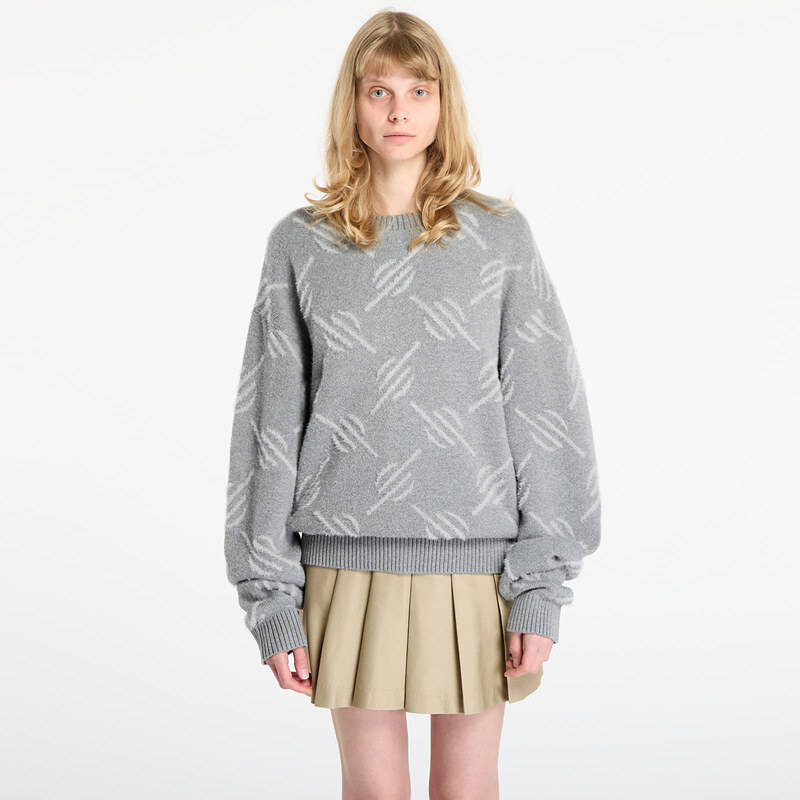 Sveter Daily Paper Tevin Monogram Knit Sweater Grey S 65857548