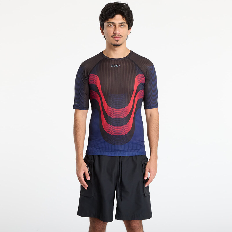 SOAR Running Tričko SOAR Race Tee Black/ Red/Navy L 65859172