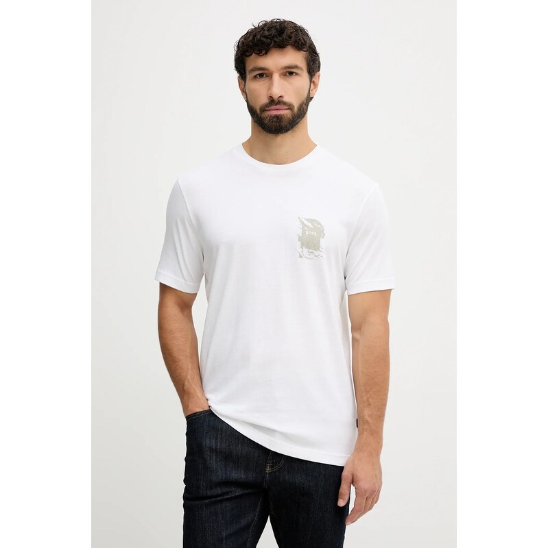 Bavlnené tričko BOSS Orange Te_structure 65859417