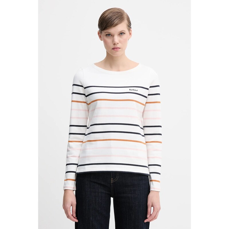 Bavlnené tričko s dlhým rukávom Barbour HAWKINS 66514757