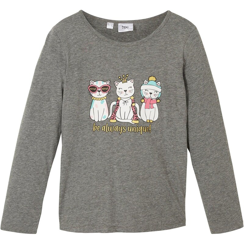 bonprix Tričko s dlhým rukávom z viskózového mixu, farba šedá 45980874