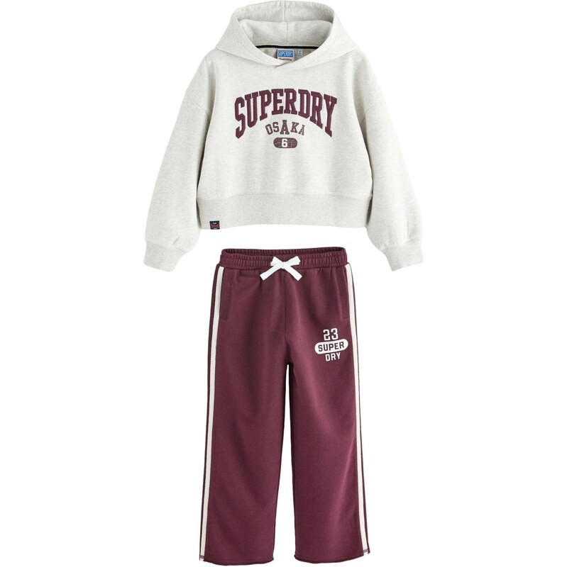 Superdry & Co Set svetlosivá / burgundská 65893269