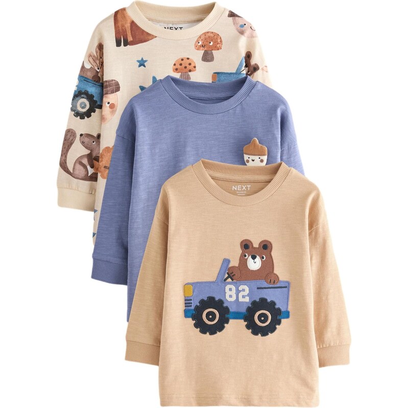 Next Tričko zafírová / karamelová / kapučíno / biela 65891937